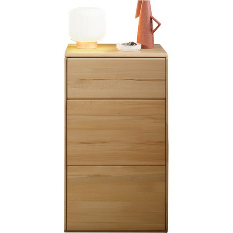 Kommode 51 cm breit modern in massiver geölter Buche KALAMARIA-69 (1/5)