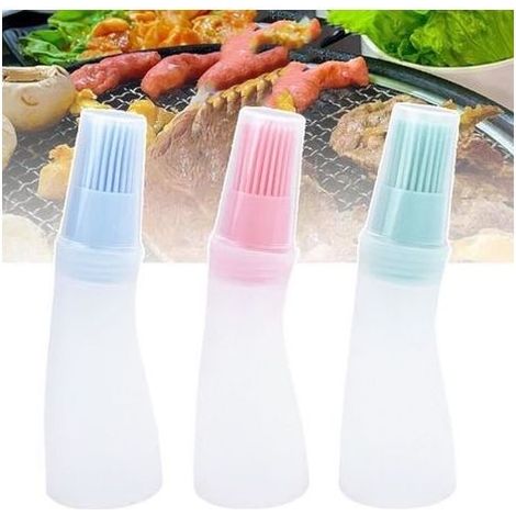 Pinceau Cuisine.Bouteille d'huile.Distributeur d'huile d'olive.Pinceau d'huile.Pinceau à pâtisserie en Silicone.Brosse à Huile(3PCS) (1/4)