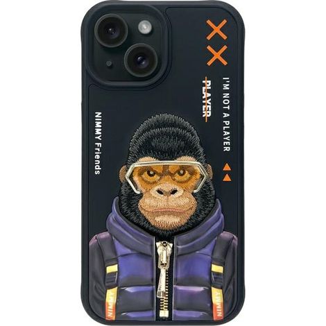 Funda para iPhone 15 Nimmy Cool&Cute 2.0 Mono Negro (1/5)