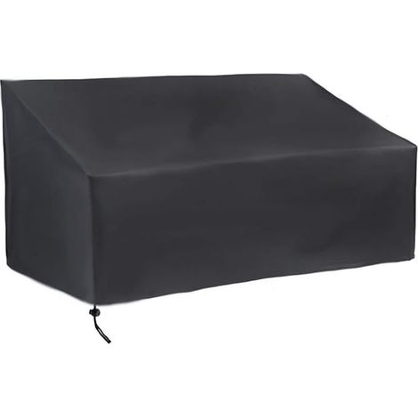 Housse de Protection pour Banc de Jardin 4 Places, Bâche Imperméable Anti-UV et Anti-Poussière en Tissu Oxford, Couverture Résistante au Vent pour Canapé d'Extérieur Terrasse (190x66x89cm) (1/5)