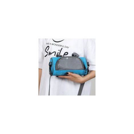 (1 pezzo) Borsa anteriore per bicicletta, borsa da manubrio, borsa cilindrica da manubrio, borsa porta cellulare e schermo - Crezuo