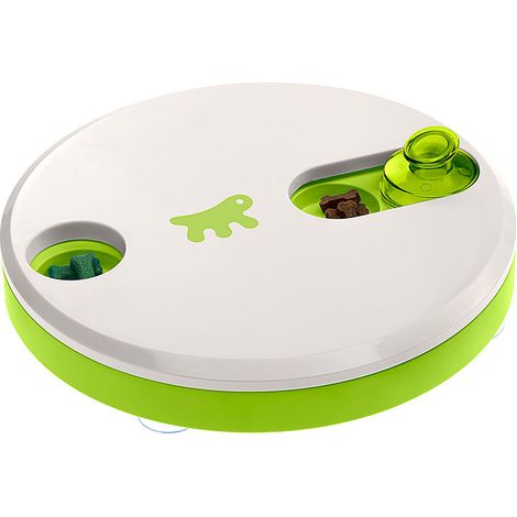 Ferplast DUO Gioco di abilità per gatti e cani con nascondigli per crocchette. Variante DUO - Misure: Ø 24.5 x 5.8 cm - (1/3)