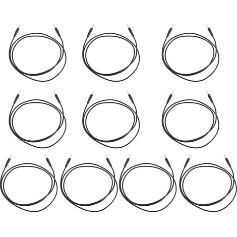 10 verschweißte Bananenstecker-Messleitungen (Stecker-Stecker), 0,44 mm² schwarzes Messkabel für Industrie und Außeneinsatz (1/5)