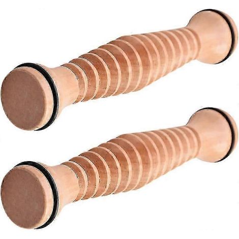 Filiyano-Lot de 2 rouleaux de massage en bois pour les pieds, pour soulager la fasciite plantaire et le stress. (1/5)