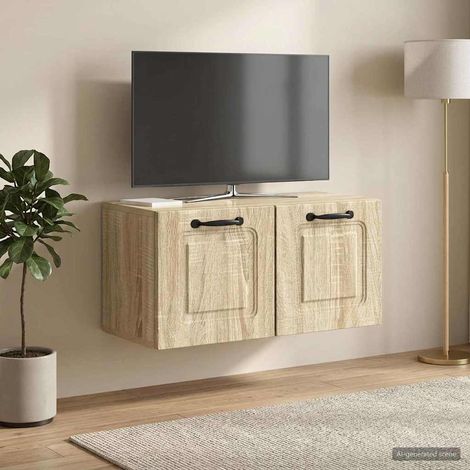 Wandmontierter TV-Schrank Sonoma-Eiche 59,5 x 31 x 30 cm (1/5)