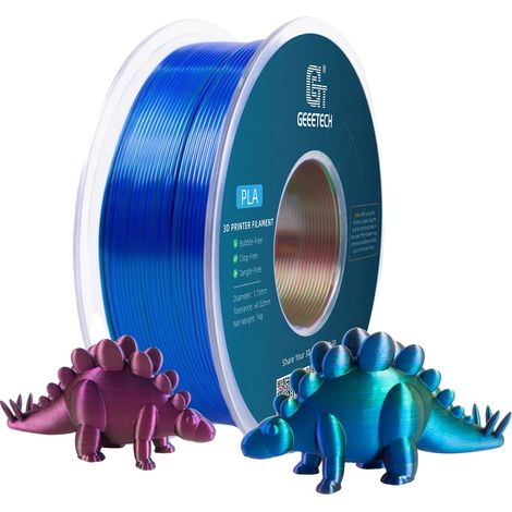 Filamento per stampa 3D, materiale PLA, ecologico, rosso, blu, verde (1/2)