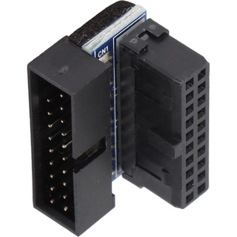 Connecteur de carte mère à rotation à 90° pour circuit imprimé multicouche USB 3.0, adaptateur à broches verticales 19/20 broches.