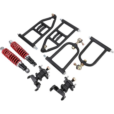 Kit bras oscillant suspension avant supérieur inférieur amortisseur direction – Fusée go kart ATV quad bike électrique, suspension (1/5)