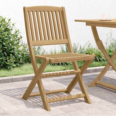 Gartenstühle 2 Stk. Klappbar 44x50x88 cm Massivholz Akazie