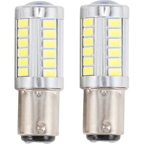 Lampadina LED 1157 P21 5W Bay15D 33 SMD 5730 per luce freno, indicatore di direzione, luce di parcheggio, bianco xeno, confezione da 2 (1/4)