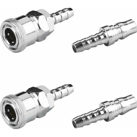 Raccord Compresseur 4 Pièces Embout Pneumatique Embout pour Tuyau Compresseur Tuyau de Gaz Buse Raccord Rapide de Connecteur d'Adaptateur Connecteur Rapide Compresseur Accessoire,SEMAket (1/5)
