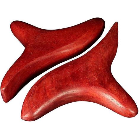 Lot de 2 bâtonnets de massage en bois pour soulager les tensions et les douleurs musculaires et tendineuses.-14.00X8.00X2.50CM-Random Color
