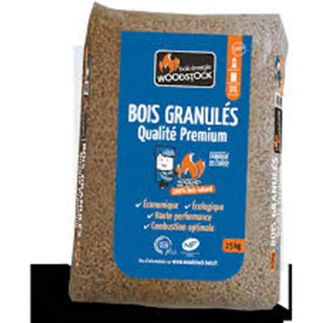 Sac de granulés de bois Premium 15 kg – 100 % naturel – Faible taux de cendres – Combustion propre – Compatible poêles et chaudières – Euro Energies