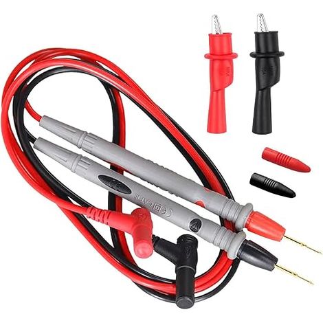 Multimètre 1000V 20A, Kit de Pointes de Mesure, Cordon Multimètre Silicone, 105cm, Double Isolation (1/5)