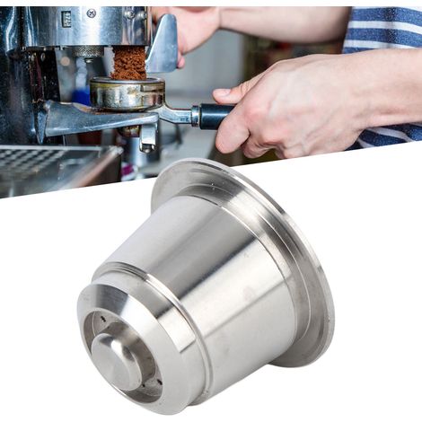 Kompatibel mit Edelstahl-Kapselkaffeemaschinen, wiederverwendbarem Nachfüllset und Filter. (1/5)