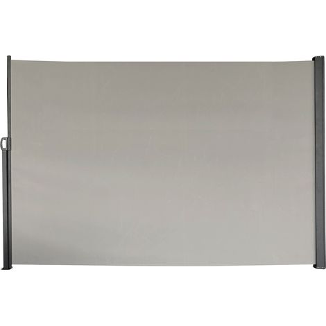 SVITA Seitenmarkise Markise Rollo Sichtschutz Seitenrollo Balkon Terrasse Grau 160x300