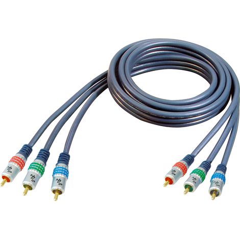 GR-Kabel PB-441 3 m 3 x RCA Composite Video Kabel 3 m 3 x RCA Schwarz