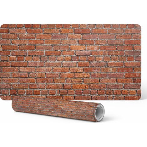 Alfombrilla protectora antideslizante para escritorio con estampado de pared de ladrillos, 90x45 cm.