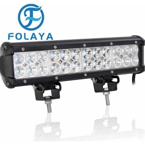 FOLAYA 31cm 72W Barre Led 4x4 Faisceau Combo Barre de Led 12V Etanche Barre à Led pour Voiture 4x4 Camion Tracteur Bateau SUV ATV (1/3)