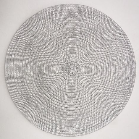Silberner runder Tischset 3030 cm 1 Stück Pailletten-Tischset geeignet für Weihnachten, Familienfeier, Hochzeit, Tischdekoration für die Feiertage (1/5)