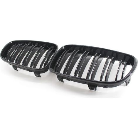 Calandres de pare-chocs avant noires brillantes, style course, für BMW Serie 1 E81 E87 (2008-2011) (1/5)