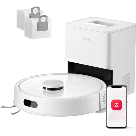 Q7 L5+ Set Aspirateur Robot Laveur avec Station, 8000 Pa Vidange Automatique, 3 Niveaux d'eau, Double Anti-emmêlement, Navigation LiDAR, Idéal pour Poils d'animaux/Tapis, App (1/5)