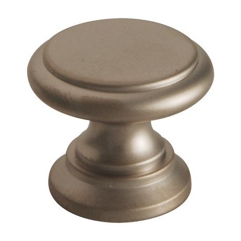 POMOLO OTTONE TORNITO TESTA PIANA - CROMO SATINATO MM 25X19- 5 pezzi