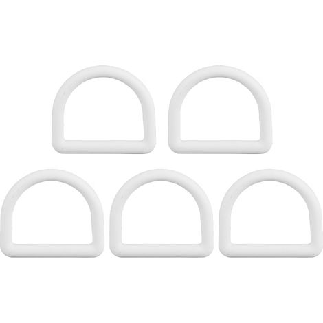 5 Attaches en D en plastique robuste, mousquetons portables pour surf, escalade, plongée, gris (1/5)