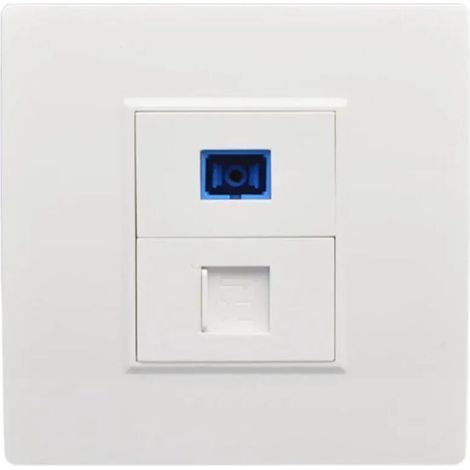 Aiperq – Interfaccia a spina a muro in fibra ottica SC – Pannello di rete RJ45 – Connessione femmina-femmina – Plastica ignifuga – Connecto1 (1/4)