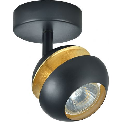 AKUNADECOR Schwarz-goldener Strahler Modell Beethoven für das Badezimmer, (1/2)