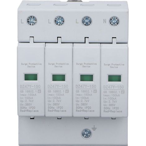 Parafoudre 150kA 385V 4P boîtier anti-surtension ignifuge PC pour coffret de distribution (1/5)