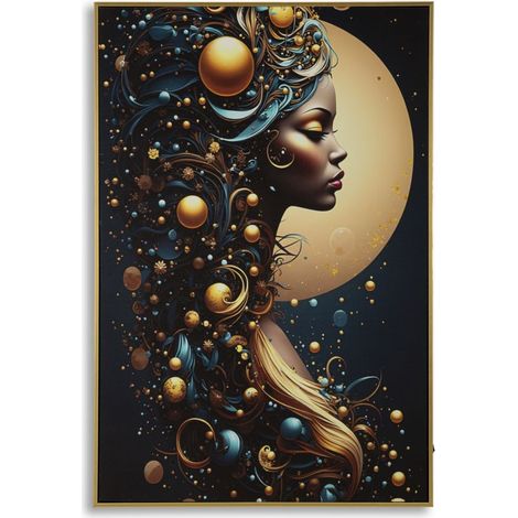 Impression sur toile avec LED Minerva laquée avec cadre -A- 60 x 3,5 x 90 cm (1/5)
