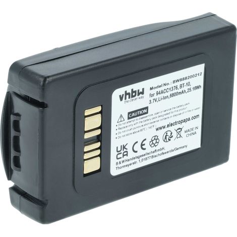 vhbw Akku Ersatz für Datalogic BT-10, 94ACC0112, 94ACC1376, 94ACC1377, BT-27, BT-34 für Barcodescanner POS (6800 mAh, 3,7 V, Li-Ion)