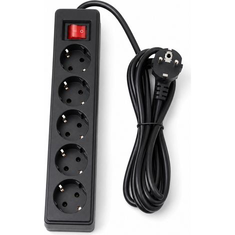 5-Socket Extension Lead with Switch 5 m White (1/5)
