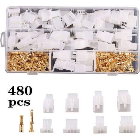 380-teiliges Kfz-Steckverbinderset (2,8 mm) mit 2, 3, 4 und 6 Pins