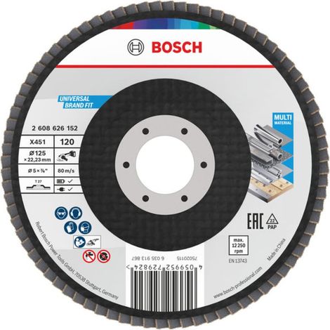 Bosch X451 Fächerschleifscheibe 125mm,T27,K120 (1/4)