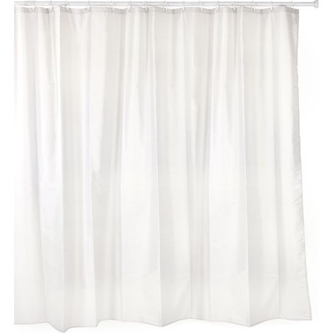 CORTINA BAÑO POLIESTER BLANCO CON ANILLAS 220 X 200 CM - 5520201 (1/3)