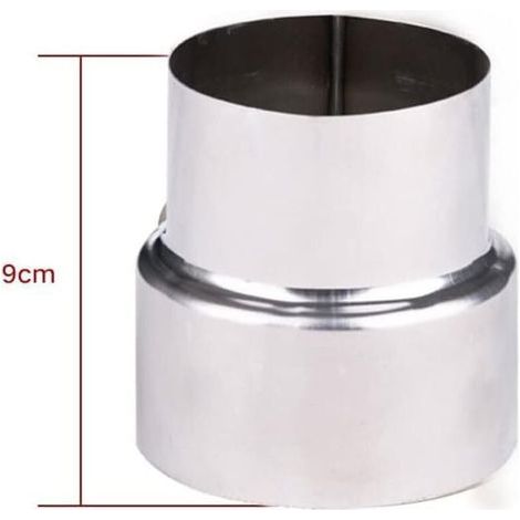 Réducteur de tuyau de fumée en acier inoxydable. adaptateur de cheminée. tuyau de poêle. réduction en acier inoxydable. tuyau de fumée. tuyau de poêle (90-80mm) (1/4)