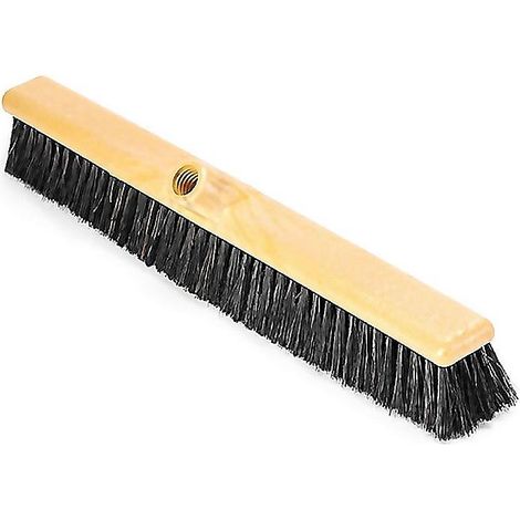 UNIVERSAL cepillo poly-p/600 pvc 1597 sin mango , Cepillo barrendero base PP 600 mm Fibra Poly-Pelo sin mango 1597. - Tamaño: 500 mm. - Color: Negro - Polipropileno con rosca espec (1/2)