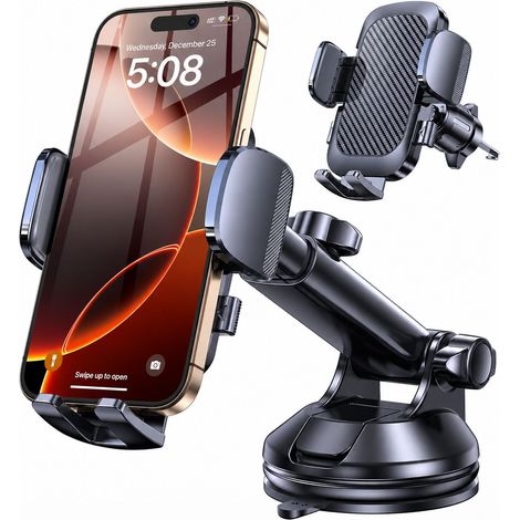 Support de téléphone portable de voiture support de support de téléphone portable [super succion] support de téléphone portable pour accessoires de téléphone portable pour femmes [réglable à 360°] (1/5)