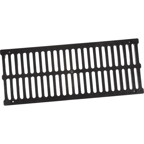 Grille de Caniveau en Plastique Noir, Couvercle D’égout pour Tranchée, Facile à Nettoyer Entretenir, Usage Extérieur  Remplaçable, Accessoire de Réseau D’évacuation, Service Solide, Limite L’entrée de (1/5)