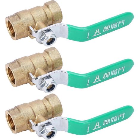 3/8-Zoll-Kugelhahn aus Messing, doppelt korrosionsbeständig, Innengewinde, Wasserrohr-Kugelhahn