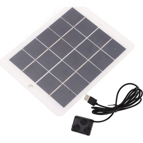 Pompe à eau solaire 3W 5V, fontaine solaire extérieure, fontaine CC pour bassin à oiseaux, étang ou jardin. (1/5)