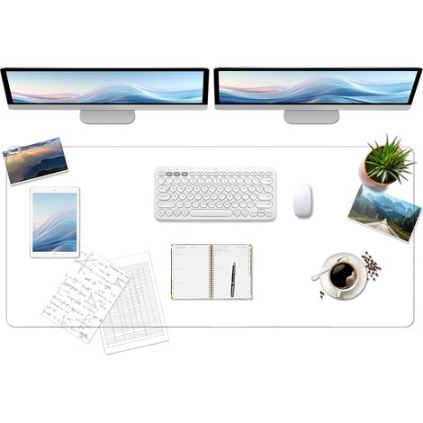 Sous-Main Clair-Tapis De Protection De Bureau Extra-Large Avec Base Antidérapante, Couverture De Bureau Ultra-Résistante Pour Écrire/Dessiner, 1,2Mm(120 43Cm) (1/5)