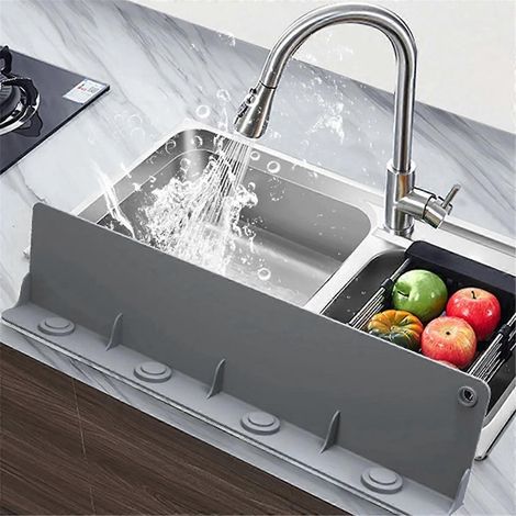 Kitchen Sink Countertop Splatter Guard Silicone Water Splatter Guard