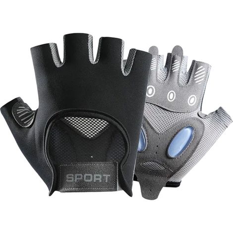 2 paires Gants de fitness demi-doigts, respirants, absorption des chocs, antidérapants, pour yoga, spinning et cyclisme (1/5)