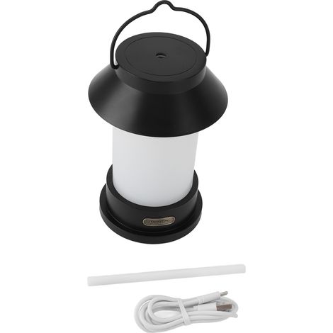 Humidificateur lanterne vintage rechargeable USB, éclairage d'ambiance, brume fraîche, humidificateur de bureau pour la maison ou le bureau, noir (1/5)
