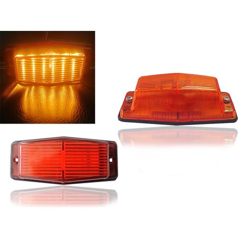 Clignotant de position/marquage à LED 130 mm 12V–24V pour camions, tracteurs, pelleteuses, machines agricoles, etc.