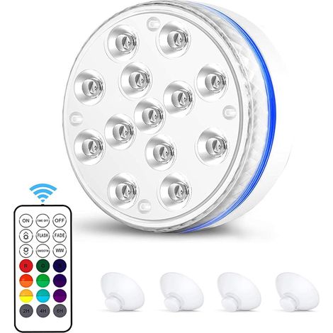 Swimming Pool Light Bulb, Multi-color Underwater Waterproof Pool Spotlight with Remote Control, Above Ground Swimming Pool Lights, for Aquarium, Spa, Swimming Pool, Fish Tank, Bathtub Decoration (1 Pc