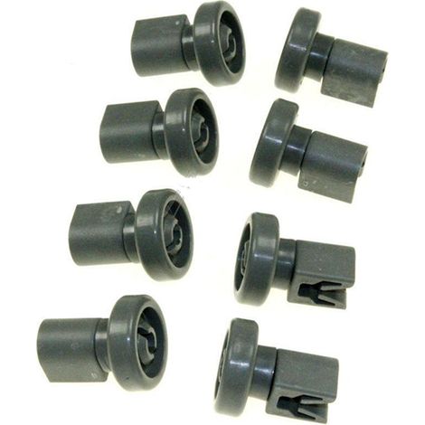 Kit 8 Ruedas Cesto Superior Lavavajillas AEG y Zanussi Gris Oscuro  ESF4200LOW y ESF9421LOW  Código Original 50286967000